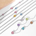[LUXE]Dazzling Pink Heart Flower Necklace