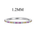 [LUXE]Ornate Colorful Round Cut Tennis Ring
