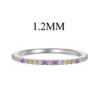 [LUXE]Ornate Colorful Round Cut Tennis Ring