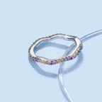 [LUXE] Bague de fête ronde colorée et délicate