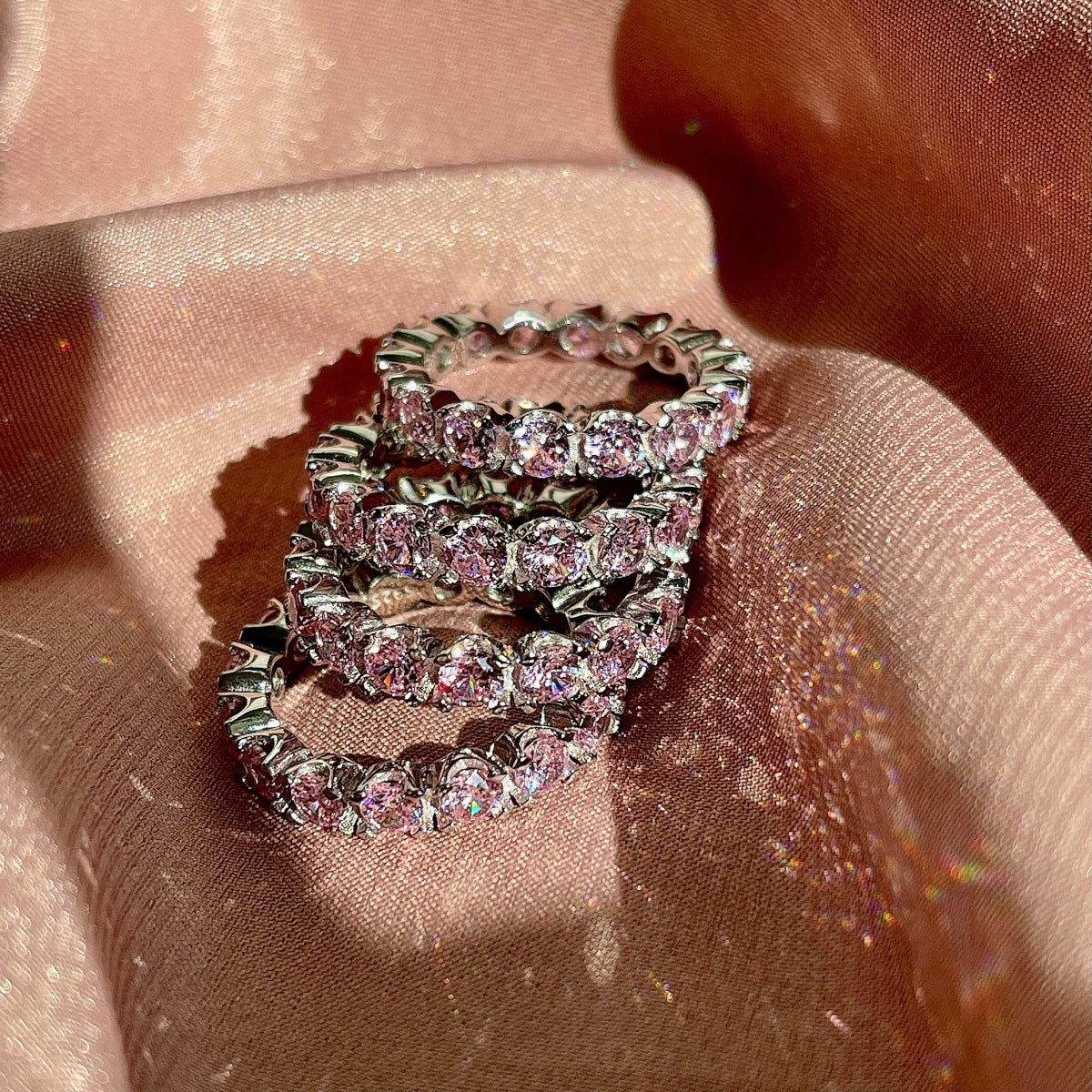 [LUXE] Bague de tennis ronde Eternity à coupe ronde