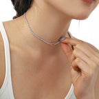 [LUXE]1.0 Carat Shining Oval Cut Necklace