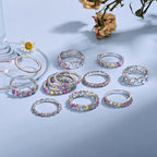 [LUXE] Bague de tennis ronde colorée et scintillante
