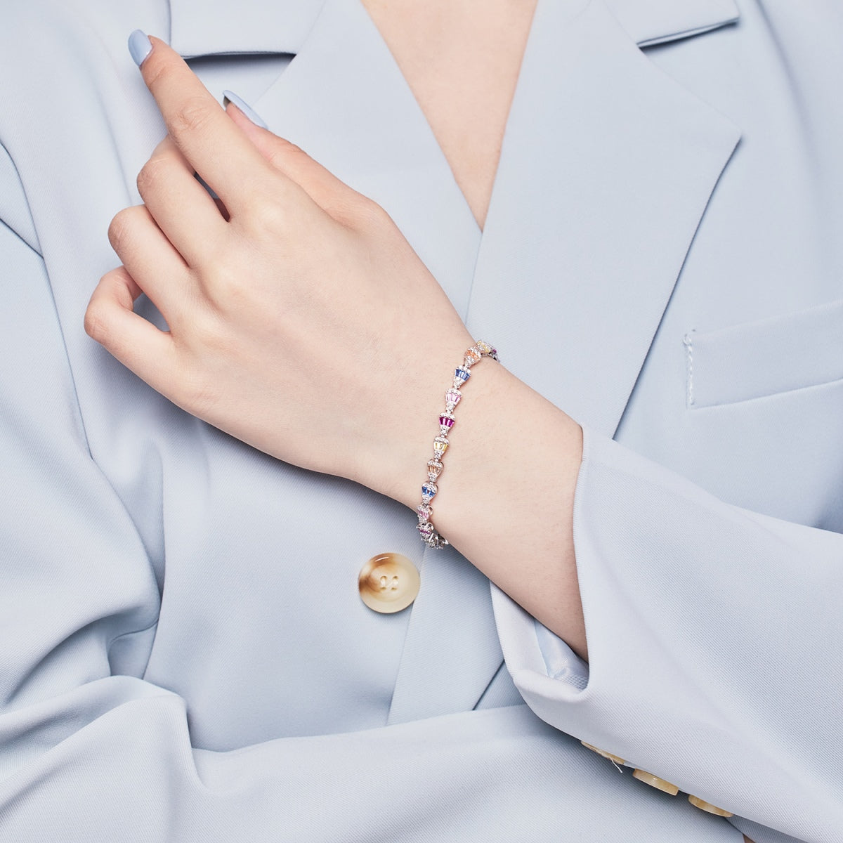 [LUXE]Radiant Water Drop Shape Daily Bracelet