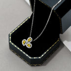 [LUXE]Elegant Flower Shape Pear Cut Necklace