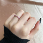 [LUXE]Delicate Sparkling Round Cut Daily Ring