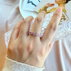 [LUXE] Bague de tennis ronde Eternity à coupe ronde
