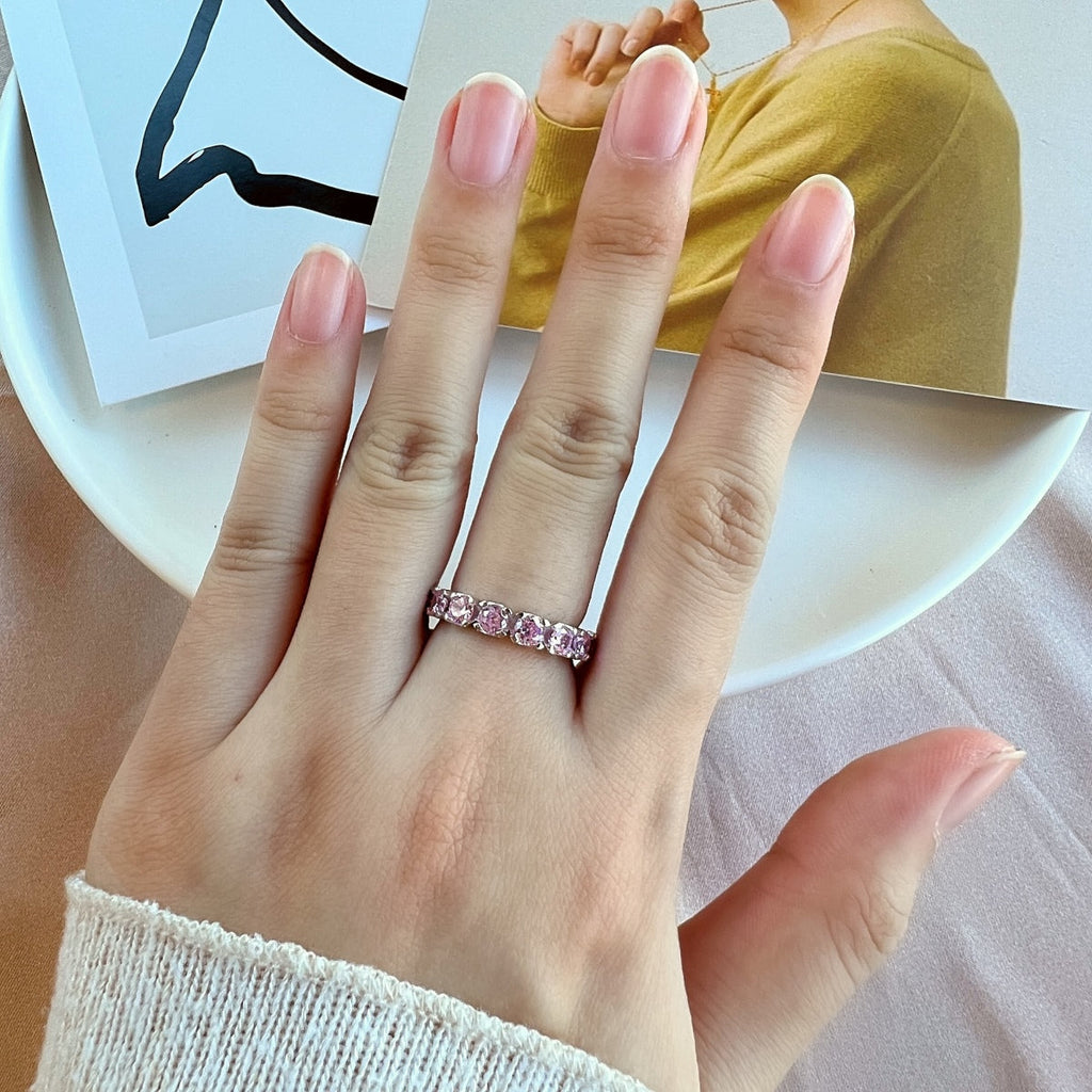 [LUXE] Bague de tennis ronde Eternity à coupe ronde