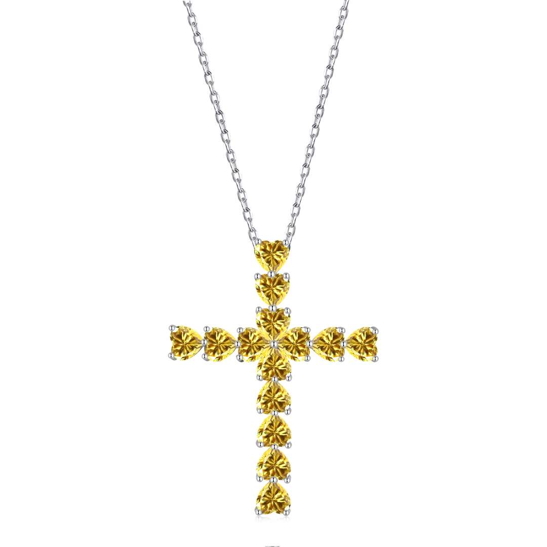 [LUXE]Radiant Cross Shape Necklace