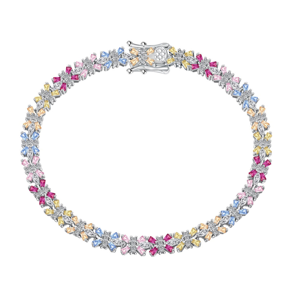 [LUXE]Radiant Colorful Emerald Cut Party Bracelet