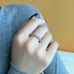 [LUXE] Bague de tennis ronde Eternity à coupe ronde