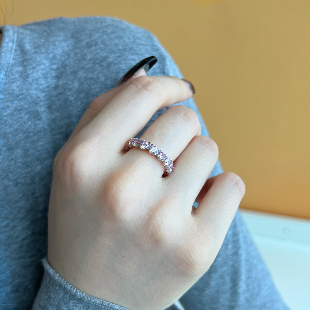 [LUXE] Bague de tennis ronde Eternity à coupe ronde