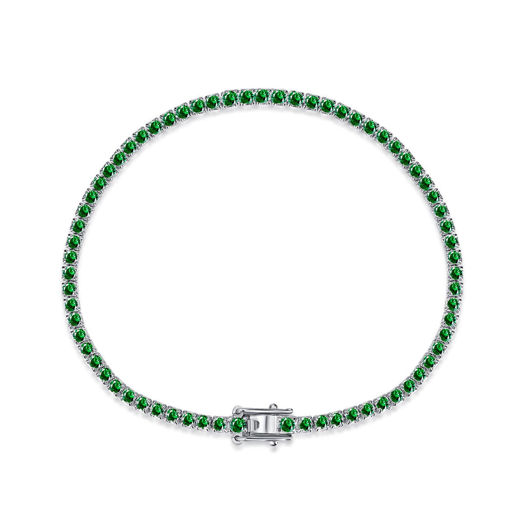 [LUXE]Dazzling Colorful Round Cut Daily Bracelet