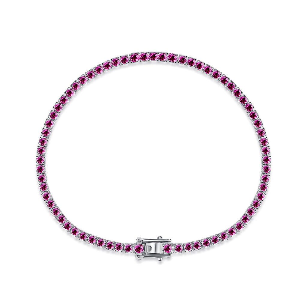 [LUXE]Dazzling Colorful Round Cut Daily Bracelet