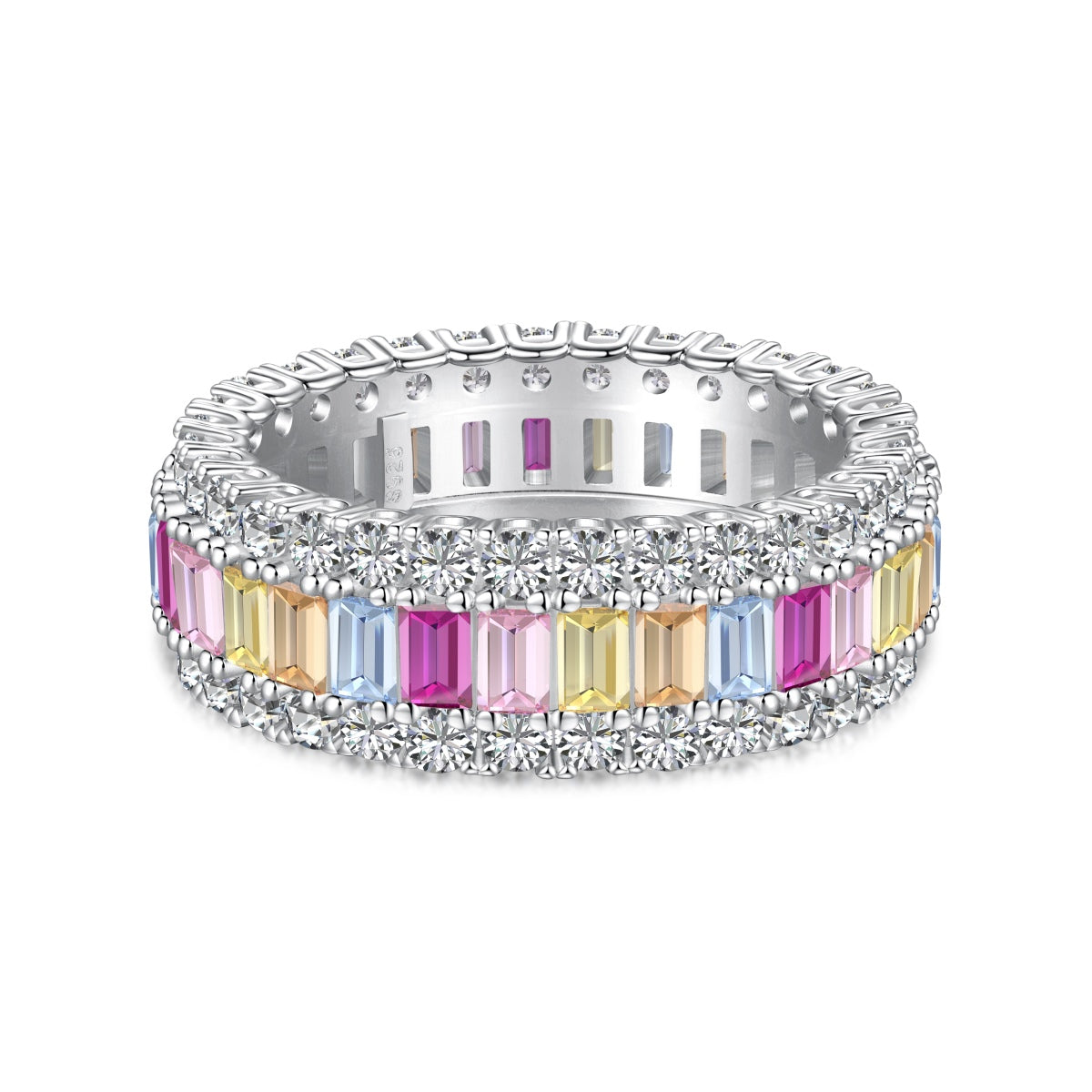 [LUXE]Dainty Colorful Radiant Cut Daily Ring