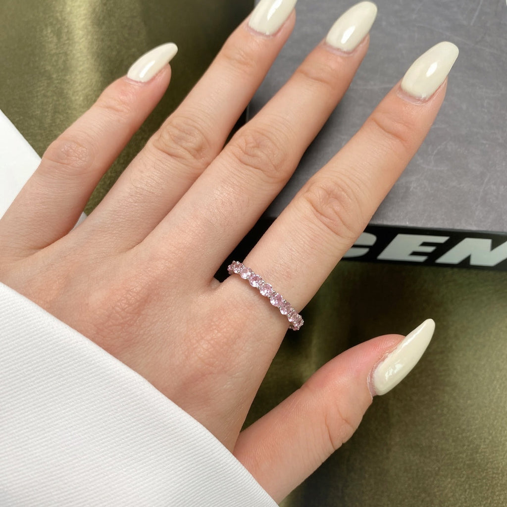 [LUXE] Bague de tennis ronde scintillante