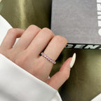 [LUXE] Bague de tennis ronde scintillante