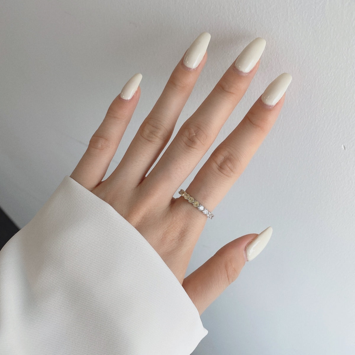 [LUXE] Bague de tennis ronde scintillante