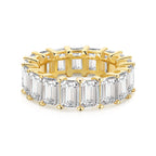 [LUXE]0.75 Carat Elegant Emerald Cut Tennis Ring
