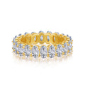 [LUXE]Ornate Oval Cut Tennis Ring