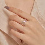 [LUXE] Bague quotidienne à coupe radieuse colorée et éclatante