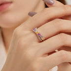 [LUXE] Bague quotidienne unique et colorée en forme de marquise