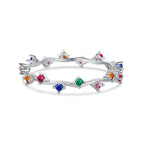 [LUXE]Radiant Colorful Round Cut Daily Ring