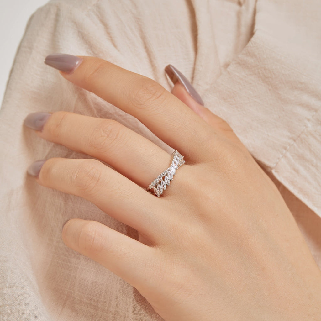 [LUXE] Bague quotidienne unique et colorée en forme de marquise