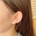 [LUXE]Delicate Solitaire Earrings