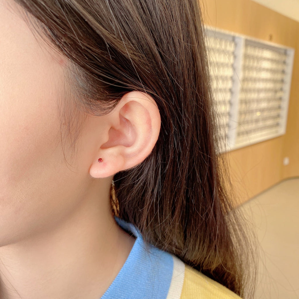 [LUXE]Delicate Solitaire Earrings