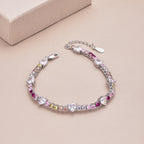 [LUXE]Romantic Heart Shape Round Cut Lover Bracelet