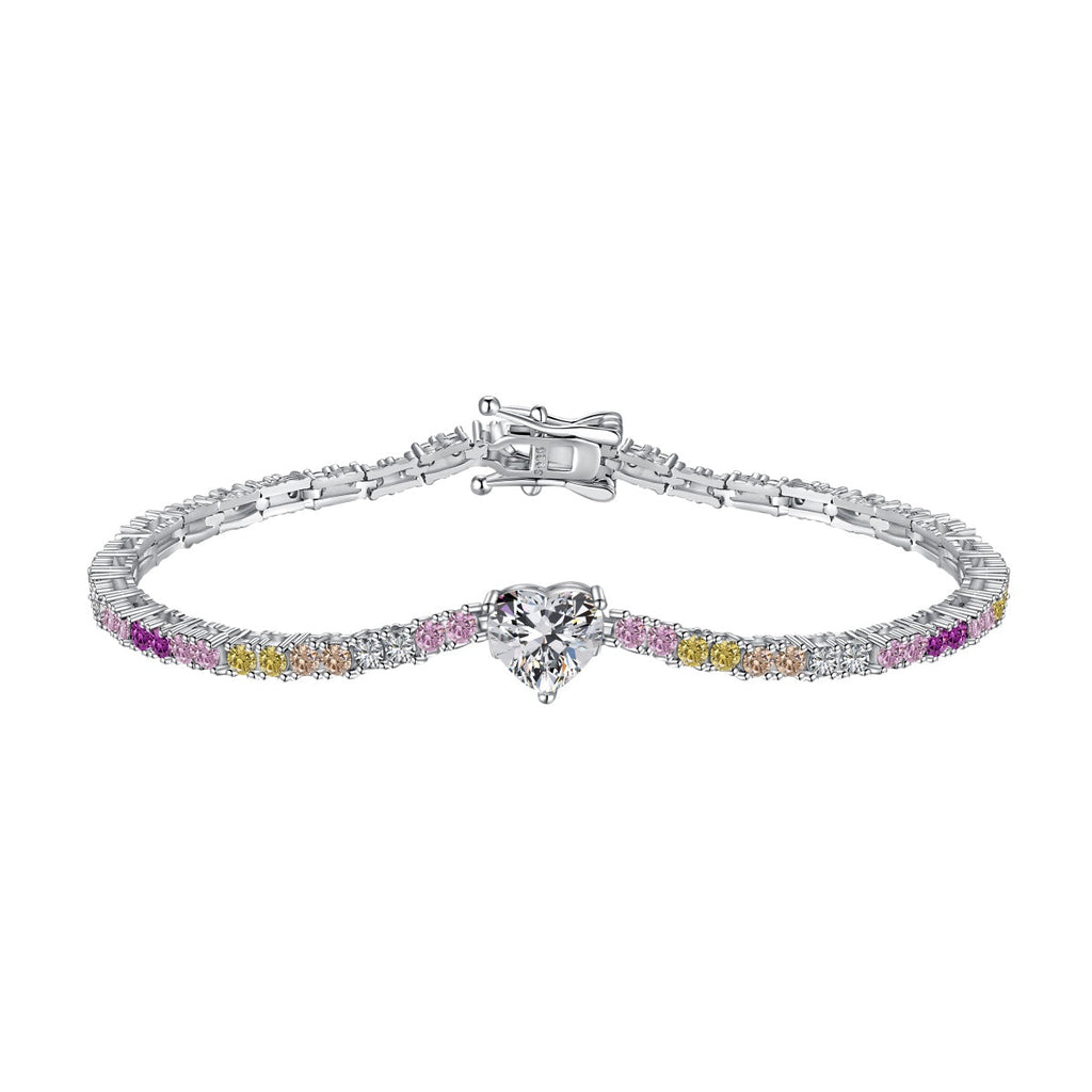 [LUXE]Delicate Romantic Heart Shape Lover Bracelet