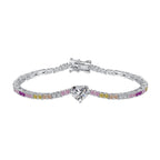 [LUXE]Delicate Romantic Heart Shape Lover Bracelet