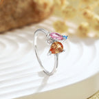 [LUXE]Radiant Colorful Multi Cut Daily Ring
