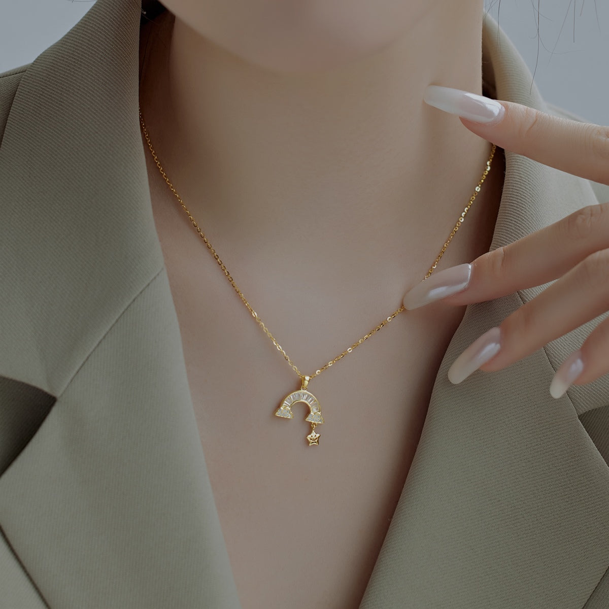[LUXE]Unique Rainbow Star Necklace