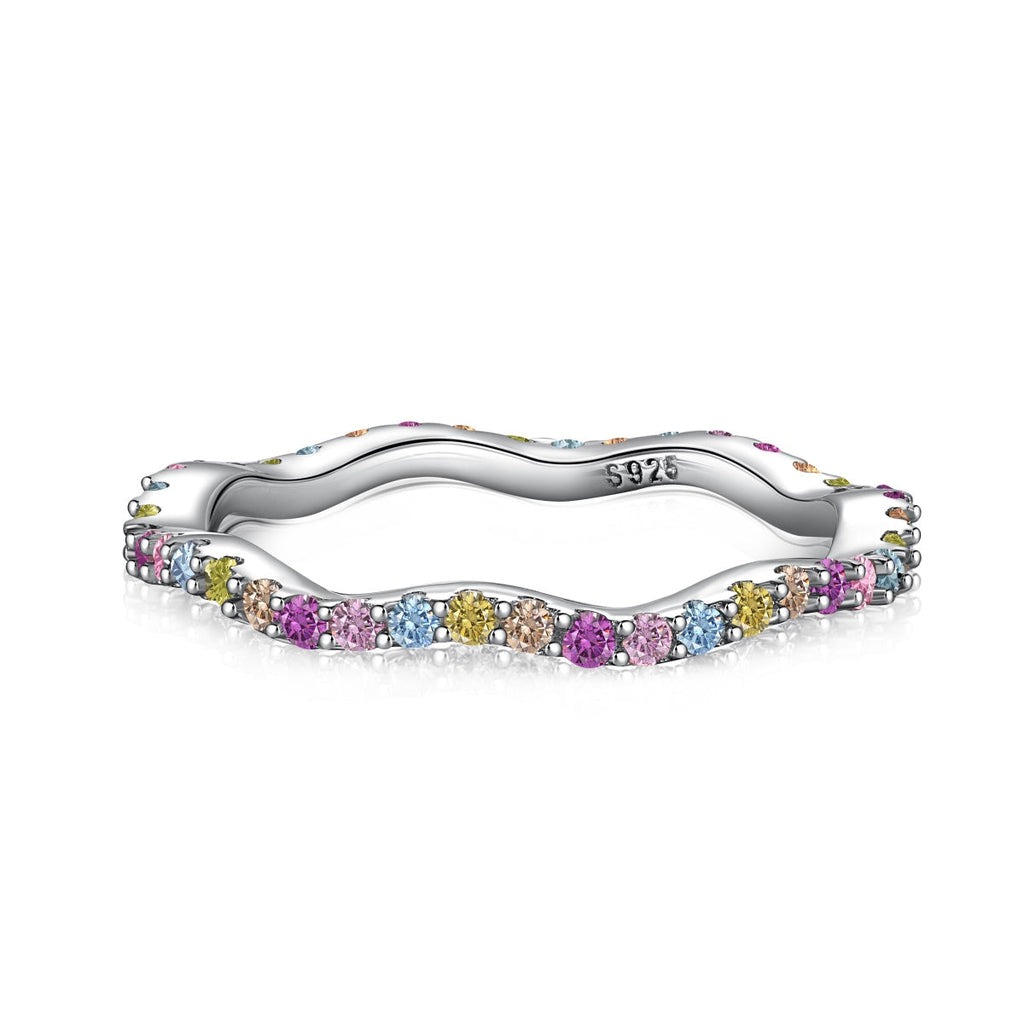 [LUXE] Bague de fête ronde colorée et délicate