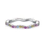 [LUXE] Bague de fête ronde colorée et délicate