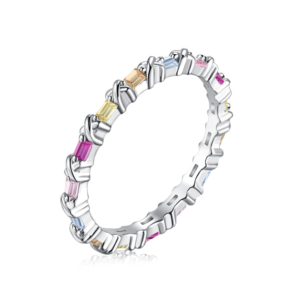 [LUXE] Charmante bague quotidienne colorée à coupe ronde