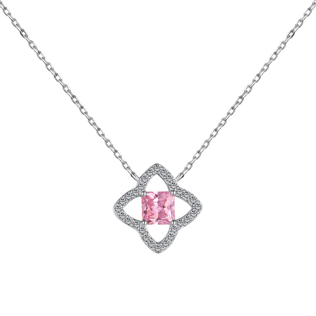 [LUXE]Exquisite Flower Shape Princess Cut Necklace