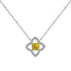 [LUXE]Exquisite Flower Shape Princess Cut Necklace