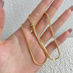 [LUXE]Delicate Round Shape Tennis Necklace