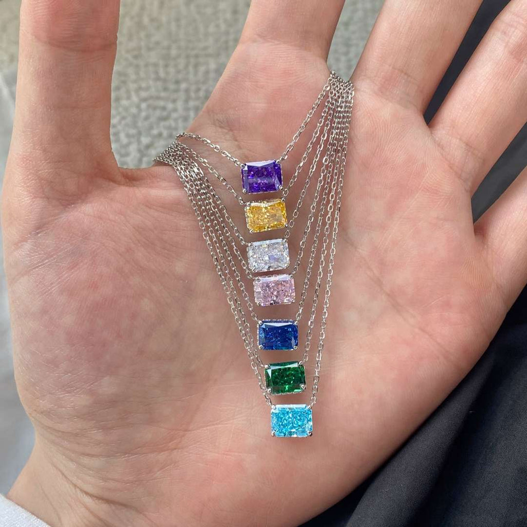 [LUXE]Luxurious Square Shape Colorful Necalack