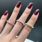 [LUXE] Bague de tennis ronde scintillante