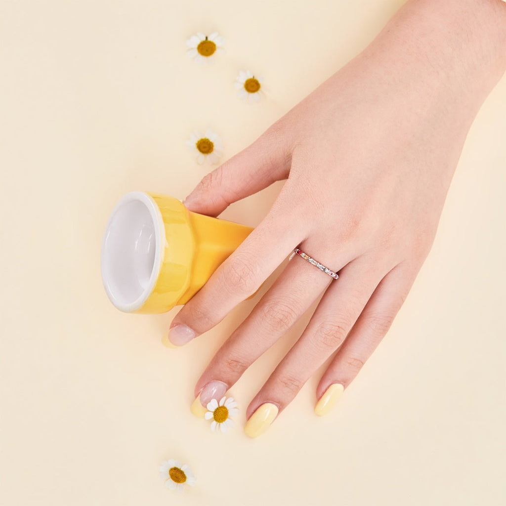 [LUXE] Charmante bague quotidienne colorée à coupe ronde