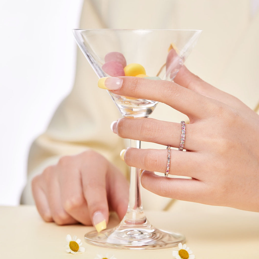 [LUXE] Charmante bague quotidienne colorée à coupe ronde