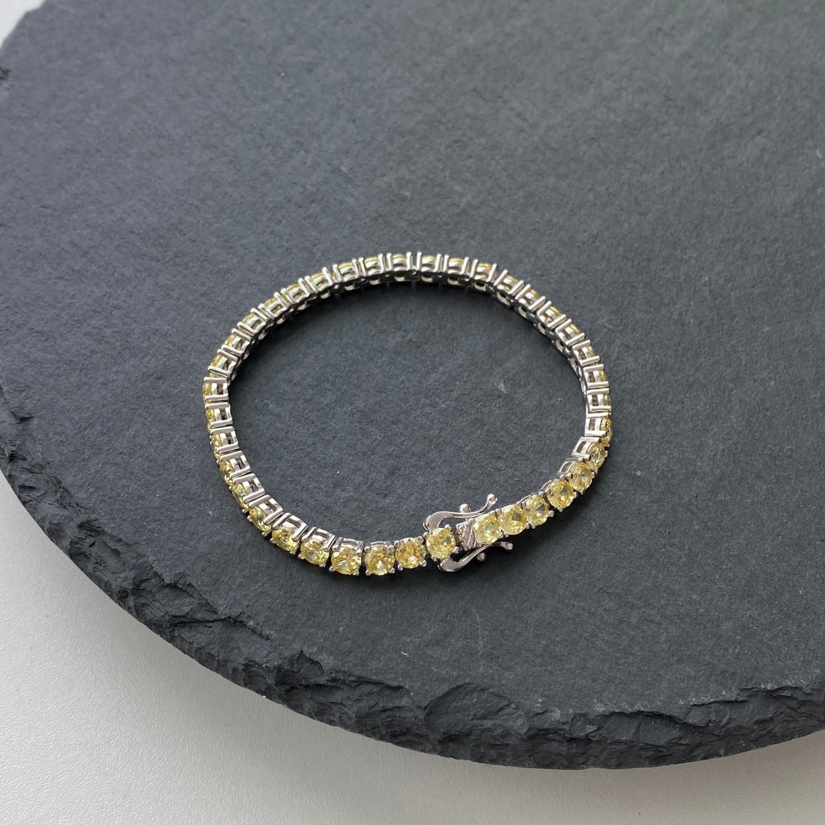 [LUXE]Ornate Dazzling Round Cut Tennis Bracelet