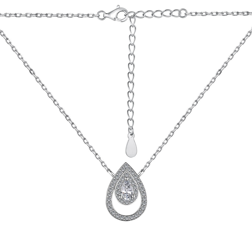 [LUXE]Sparkling Pear Cut Necklace