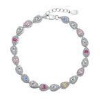 [LUXE]0.25 Carat Radiant Water Drop Shape Daily Bracelet