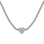 [LUXE]2.0 Carat Sparkling Tennis Heart Cut Necklace