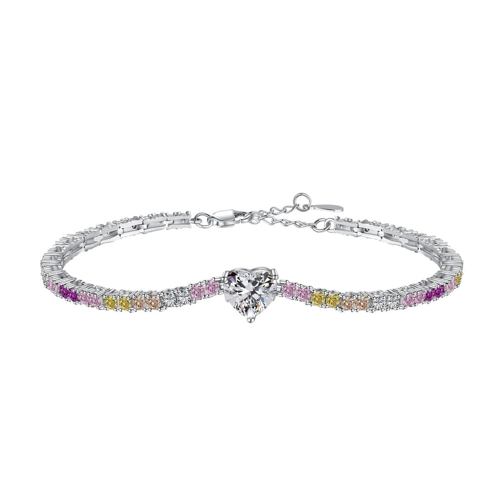 [LUXE]Delicate Romantic Heart Shape Lover Bracelet
